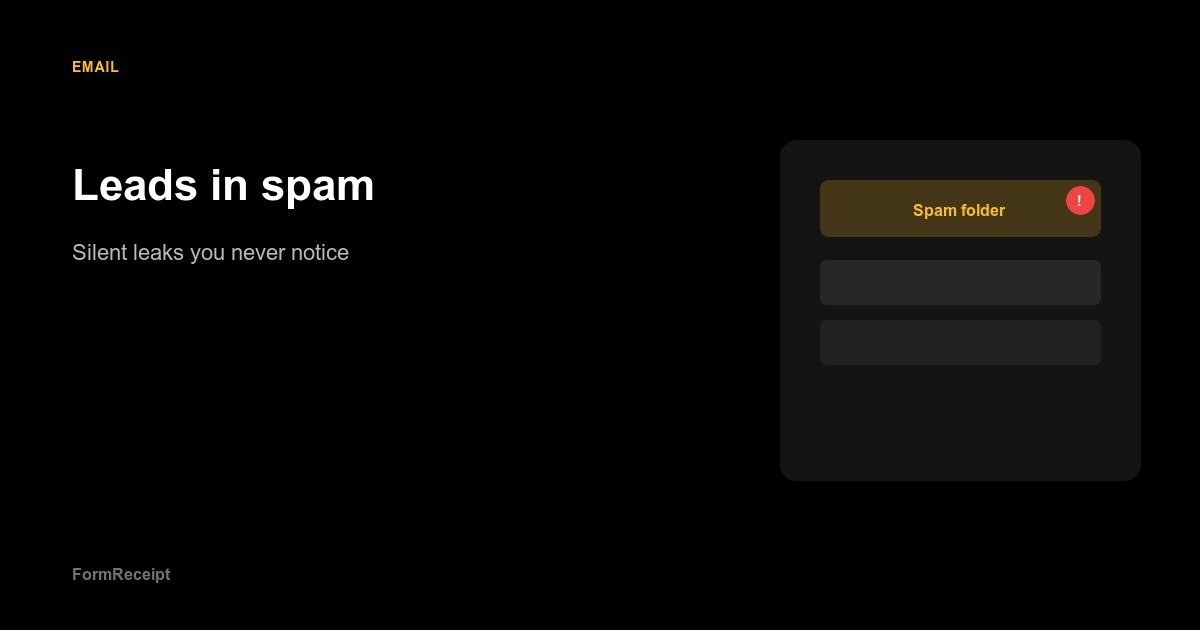 Email client showing messages in the spam folder